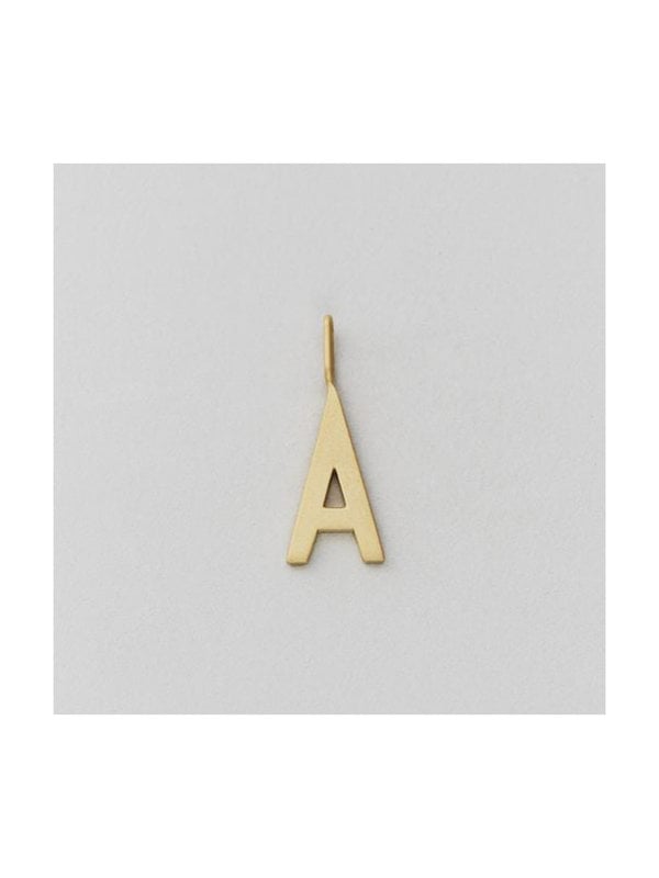 Design Letters Archetype Charm 16 mm Gold A