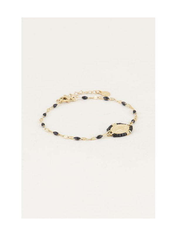 Armband Orientaalse Munt Zwart/Goud My Jewellery Armband Orientaalse Munt Zwart/Goud