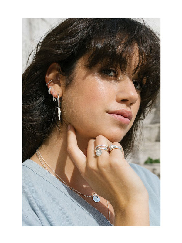 Bubble Hoop Earring Silver Wildthings Bubble Hoop Earring Silver