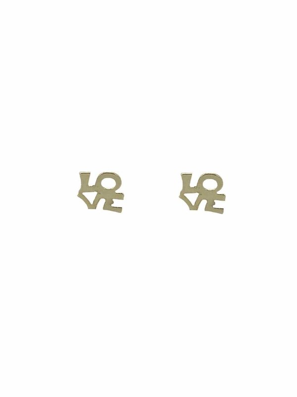 Earring Stud LOVE Silver Blinckstar Earring Stud LOVE Silver