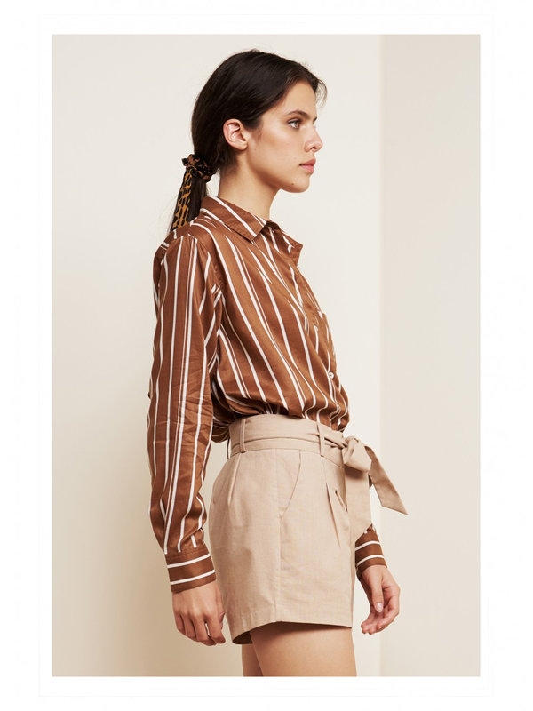 Dharma Blouse Toffee Brown Fabienne Chapot Dharma Blouse Toffee Brown