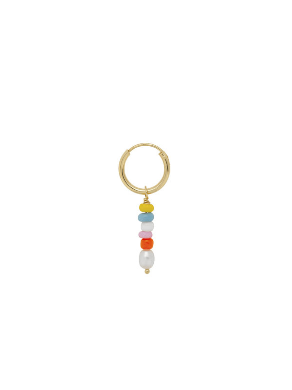Single Beaded Ring Earring Anna + Nina Single Beaded Ring Earring