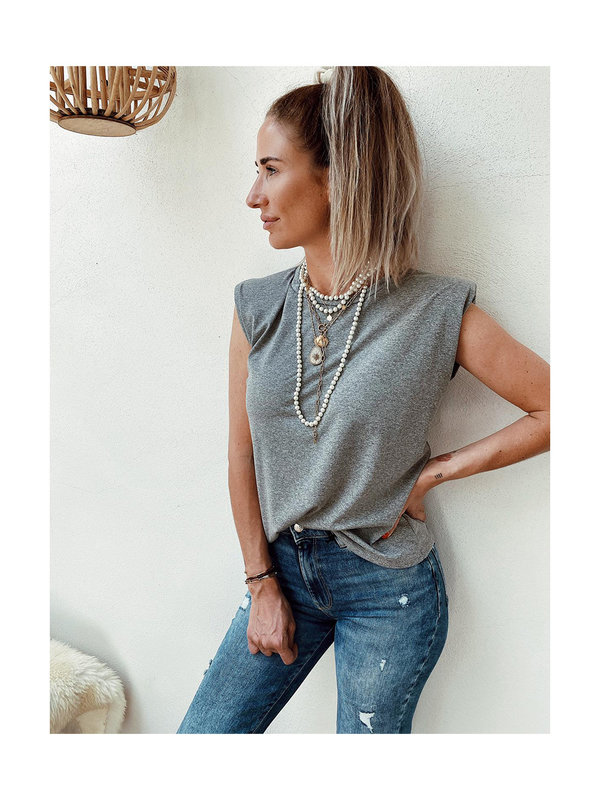 Rianne Top Grijs One Size By Sara Collection Rianne Top Grijs One Size