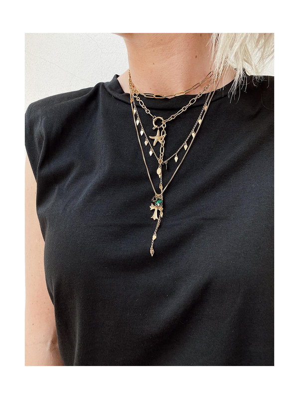 Necklace Pray For Love Gold Plated By Sara Collection Necklace Pray For Love Gold Plated
