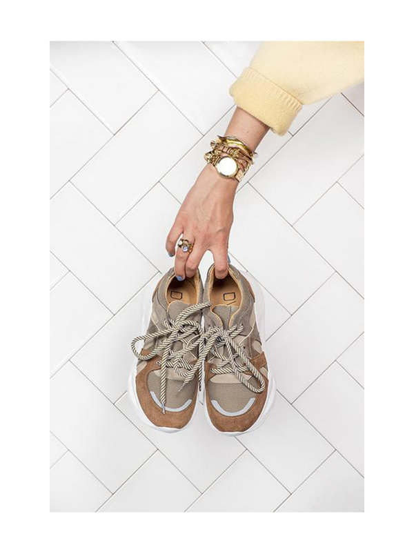 Sneaker New Jersey Cognac/Beige/Smoke DW\\RS Sneaker New Jersey Cognac/Beige/Smoke