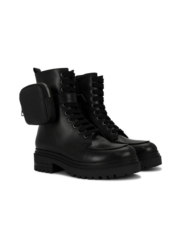 Nina Biker Boot With Bag Black Deabused Nina Biker Boot With Bag Black