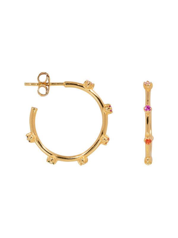 Eline Rosina Over The Rainbow Hoops in Gold