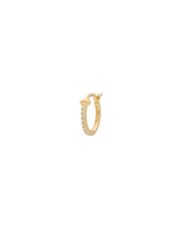 Single Zirconia Sparkle Ring Earring Goldplated Anna + Nina Single Zirconia Sparkle Ring Earring Goldplated