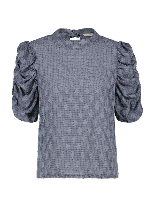 Blouse Soyin Diamond Steel Blue Aaiko Blouse Soyin Diamond Steel Blue