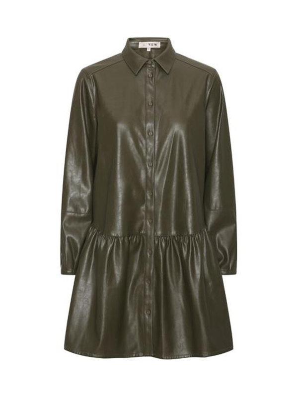Iris Shirt Dress Army A-view Iris Shirt Dress Army