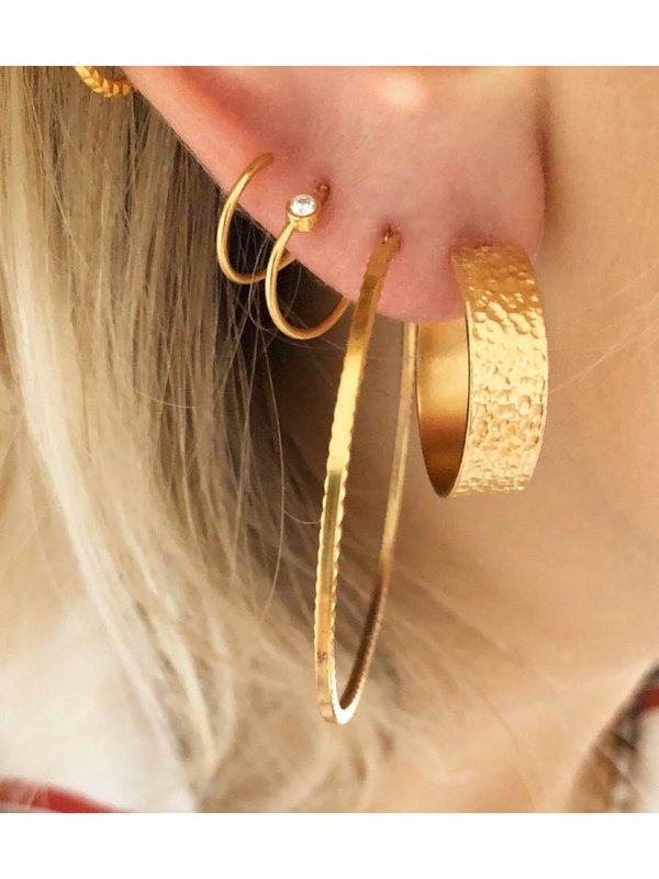 Stine A Big Dot Curl Earring Left Gold