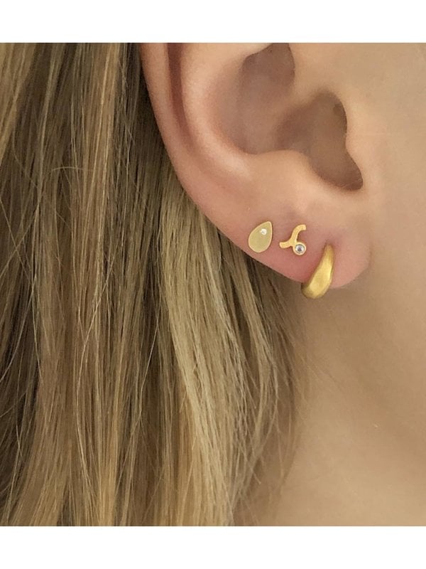 Stine A Petit Sparkling Teardrop W/Zircon Earring Gold