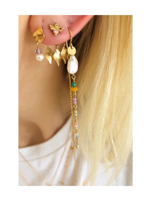 Stine A Petit Candy Fleur Earring Gold-Light Pink Sorbet