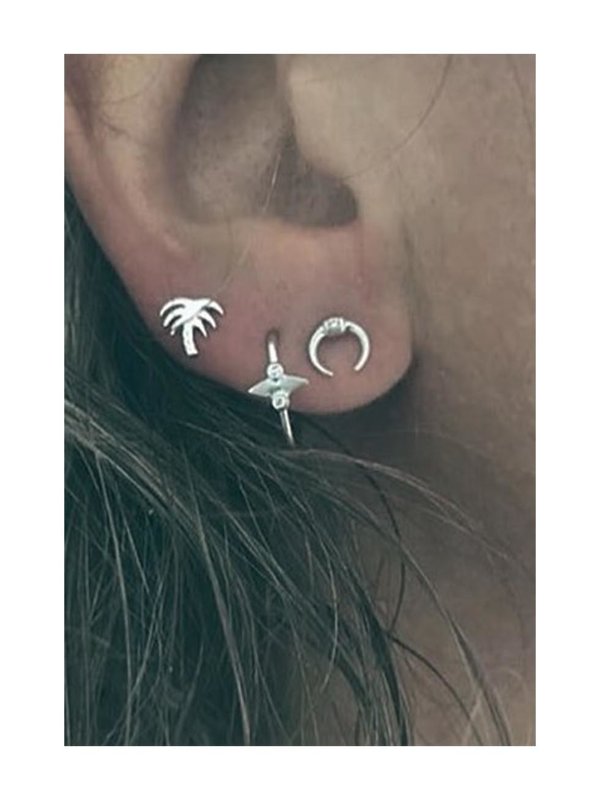 Stine A Petit Palmtree Earring Silver