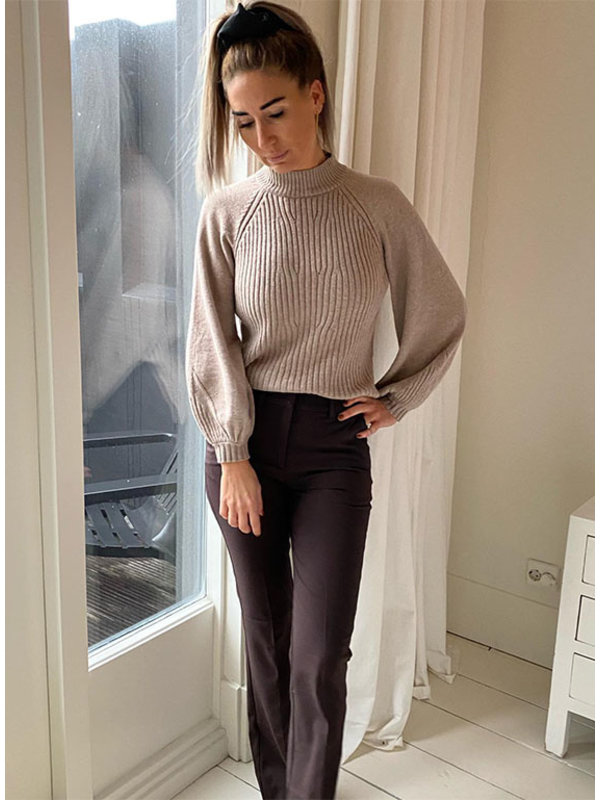 Luca Top Turtleneck Nature A-view Luca Top Turtleneck Nature