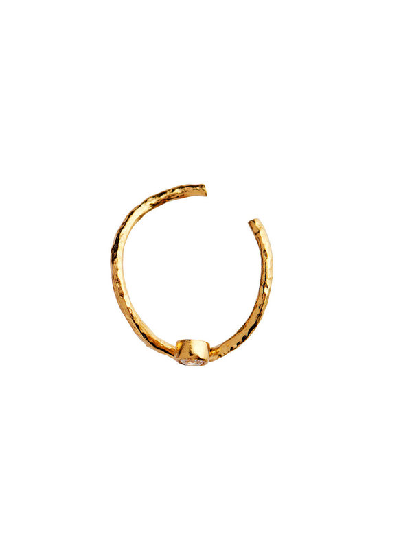 Stine A Wavy Ear Cuff Gold With Stone