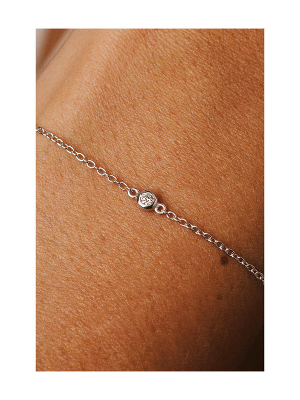 Galore Single Diamond Bracelet Silver