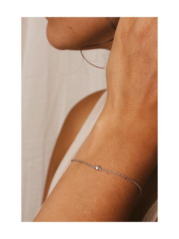 Galore Single Diamond Bracelet Silver