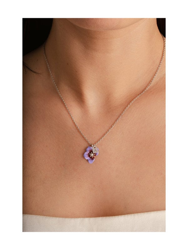 Galore Part of Me Necklace Violet Silver