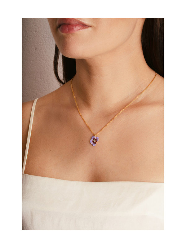 Galore Part of Me Necklace Violet Gold Plated