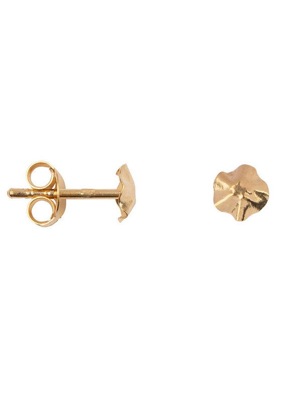 Betty Bogaers Folded Round Mini Stud Earring Gold Plated