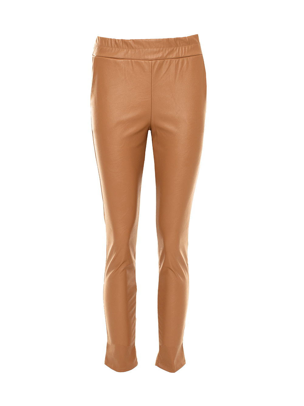 Olivia Fake Leather Pants Camel 