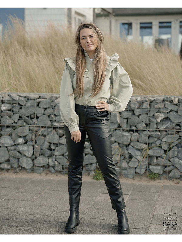 Sofie Schnoor Black Pants Leather