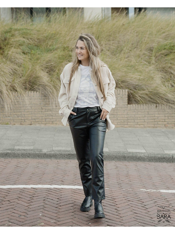 Sofie Schnoor Black Pants Leather