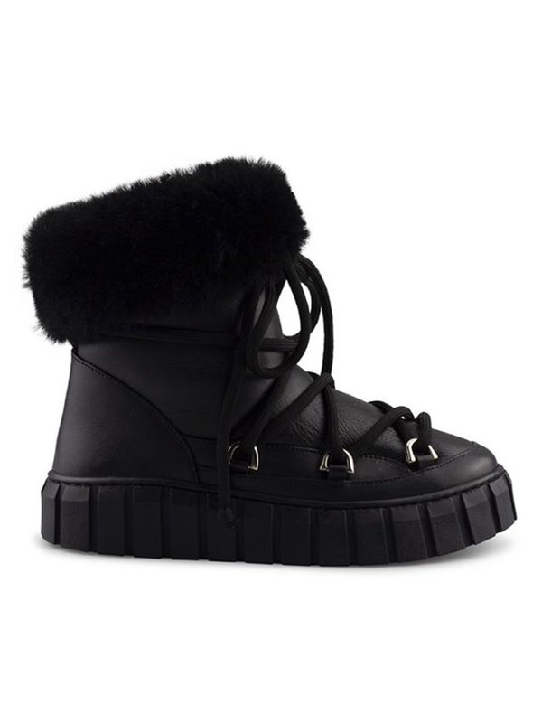 Deabused Furry Boots Zwart