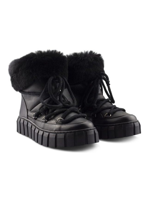 Deabused Furry Boots Zwart