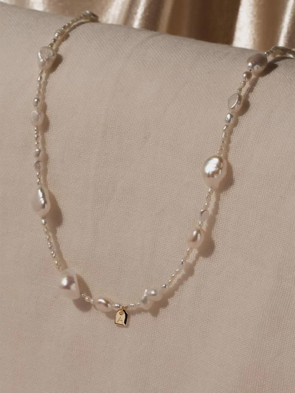 Galore Mixed Pearls Necklace Gold Plated