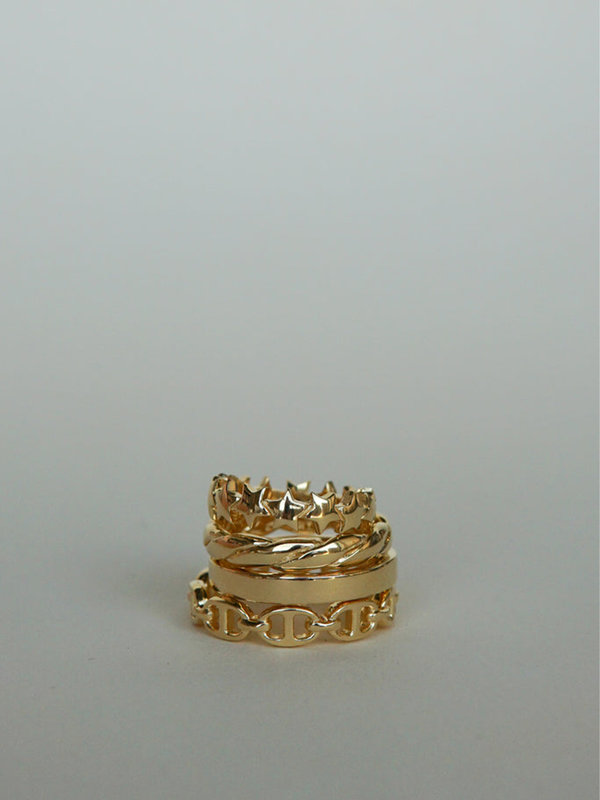 Wildthings Star Pinky Band Ring Goldplated