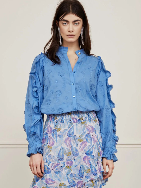 Fabienne Chapot Josefin Leo Blouse Ocean Blue