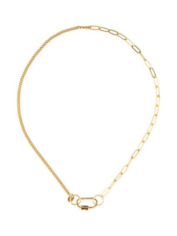 Necklace With Clasp for Charms Gold