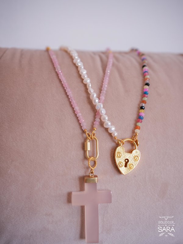 I Am Jai Necklace With Clasp for Charms Multi