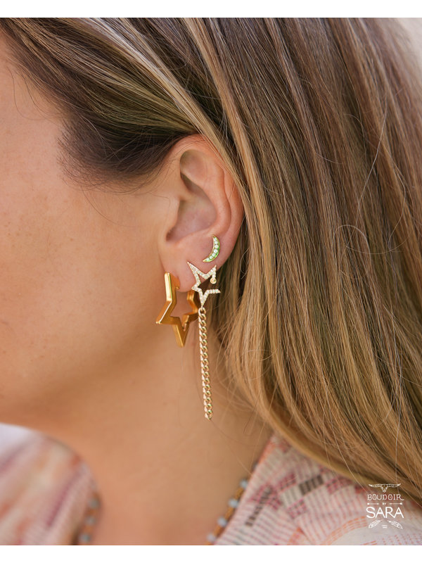 I Am Jai Earring Festive Star Chain Gold-Plated