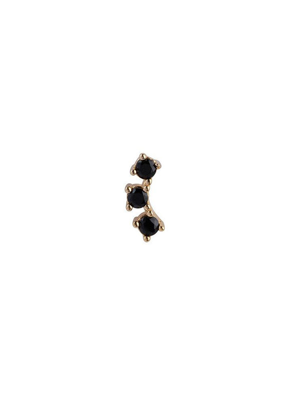 Bobby Rose Stud Black 3 Swarovski