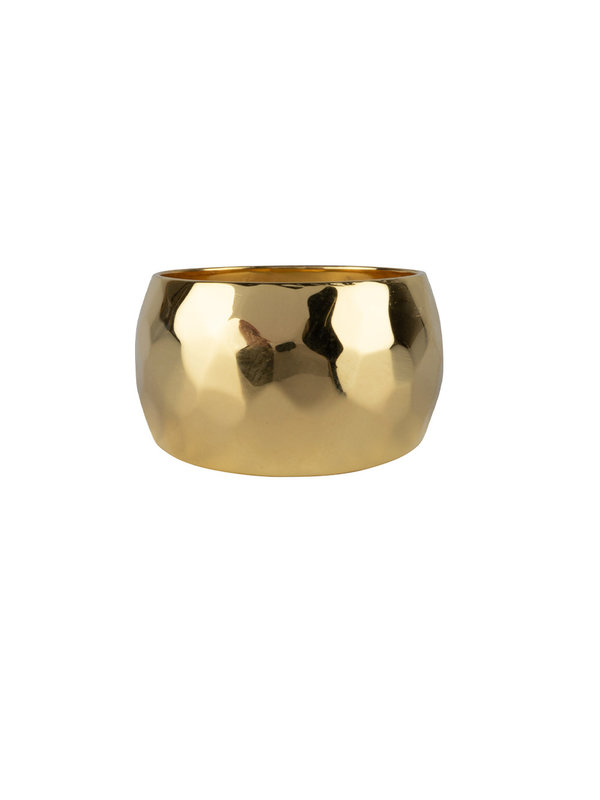 Betty Bogaers Hammered Round Ring Gold Plated Brass