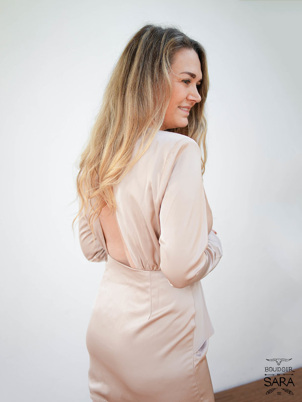 Wrap Front Mini DressTaupe NA-KD Wrap Front Mini DressTaupe