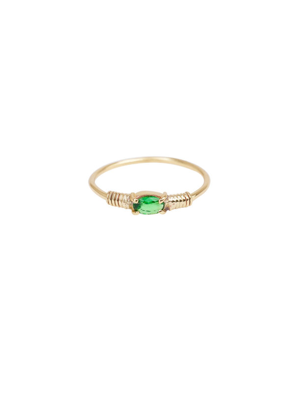 Xzota Ring Green Wire Brass