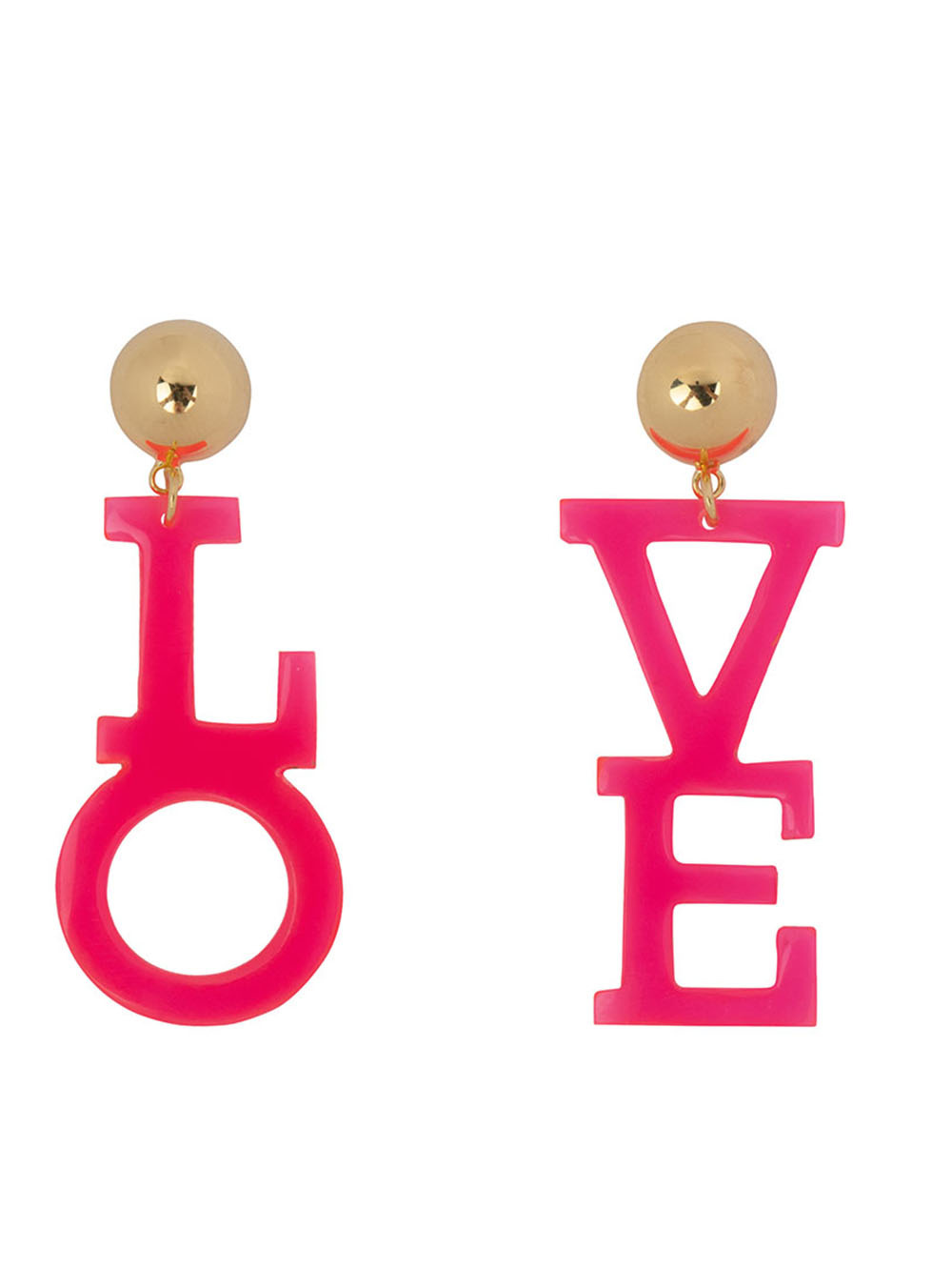 Betty Bogaers | Love Earring Neon Pink - Boudoir by Sara - Boudoir by