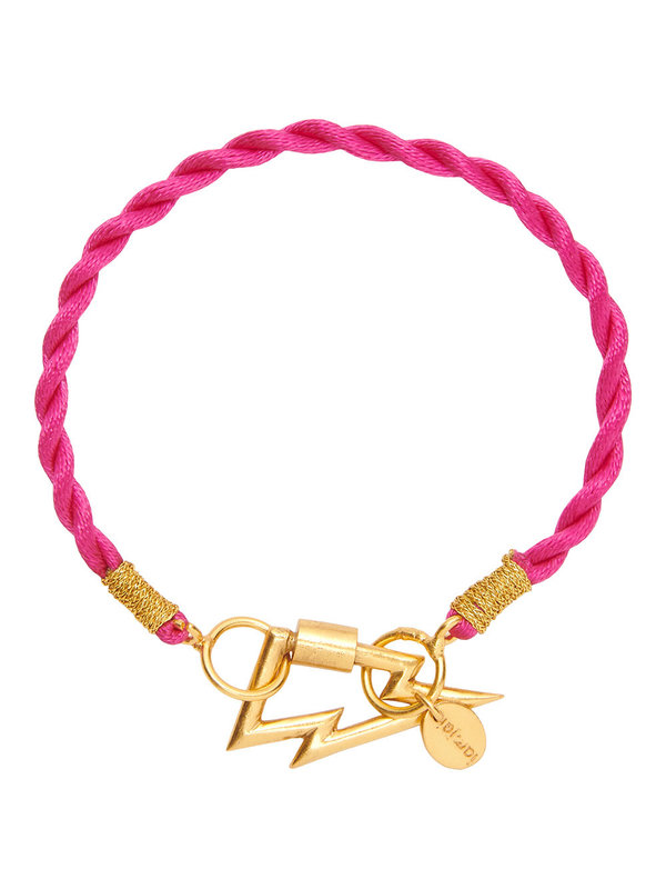 I Am Jai Bracelet Rope + Charm Fuchsia