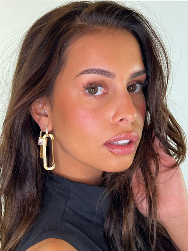 Juli Dans Jewels Key Earring Gemstone Gold