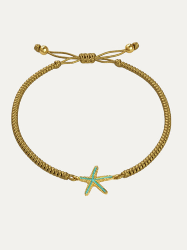 Goud Zeester Turquoise Bracelet