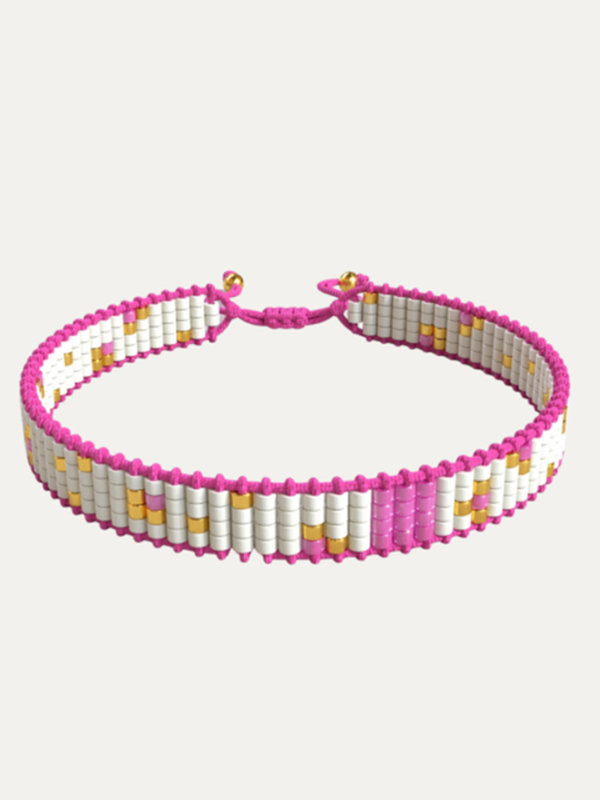 Lobibeads Roze Gouden Kralen Armband