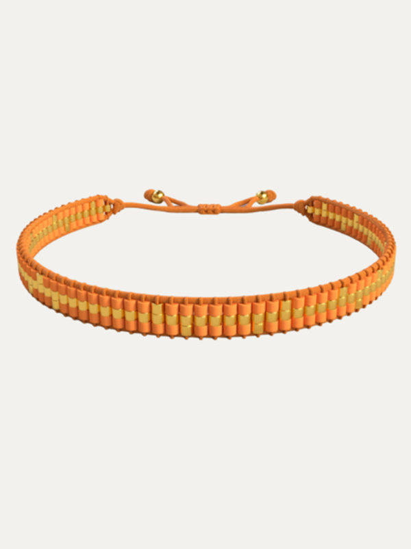 Lobibeads Lobibeads Oranje Gouden Kralen Armband