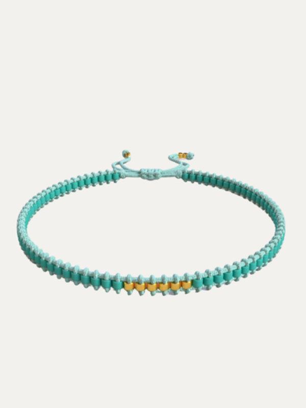 Lobibeads Turquoise Gouden Kralen Armband