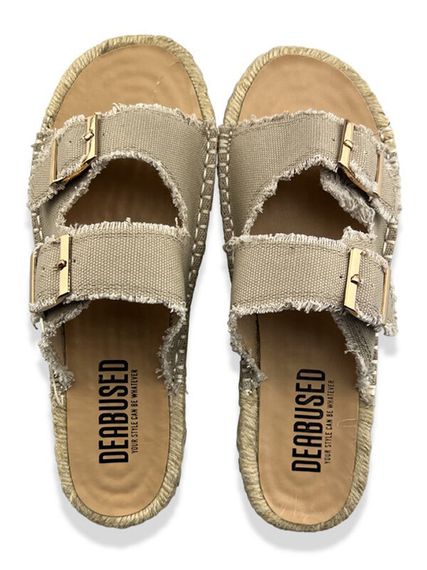 Deabused Yara Canvas Beige Slipper