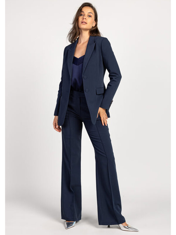 Aaiko Amilla Belt Blazer Blue Iris