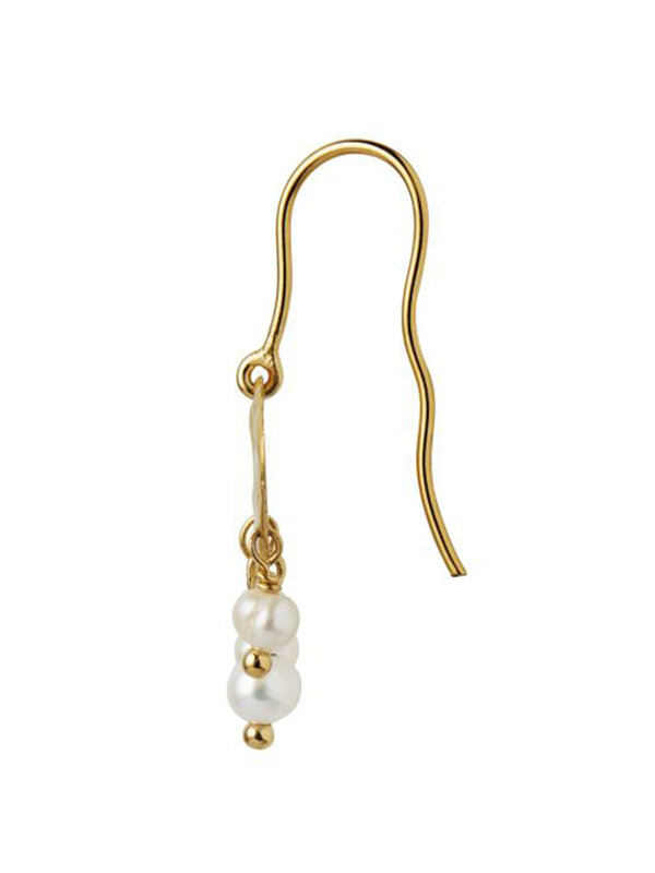 Stine A Big Gold Splash Earring - Elegant Pearls